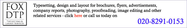 foxdtp: dtp typesetting london
